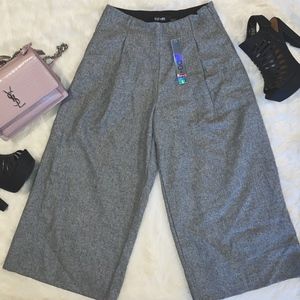 Do & Be Cropped High Waisted Culottes Grey Pants